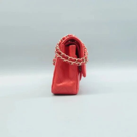 100% Authentic CHANEL CF Red Leather Shoulder Bag - Picture 5 of 12